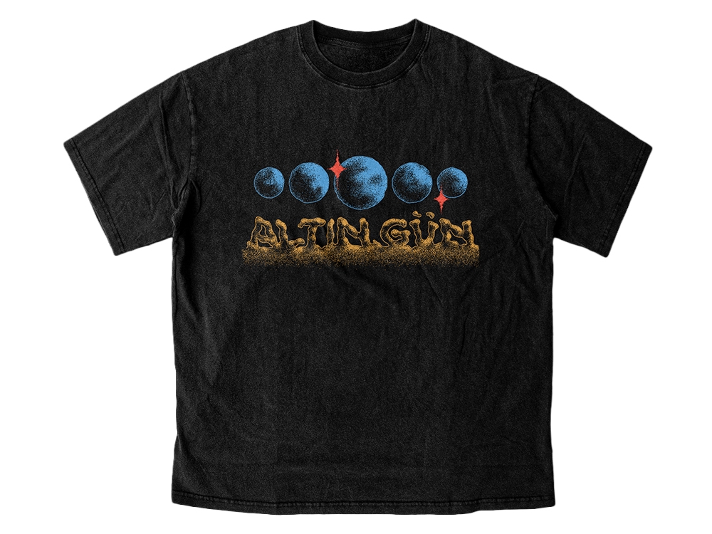 Planet T-Shirt Dyed Black Rock
